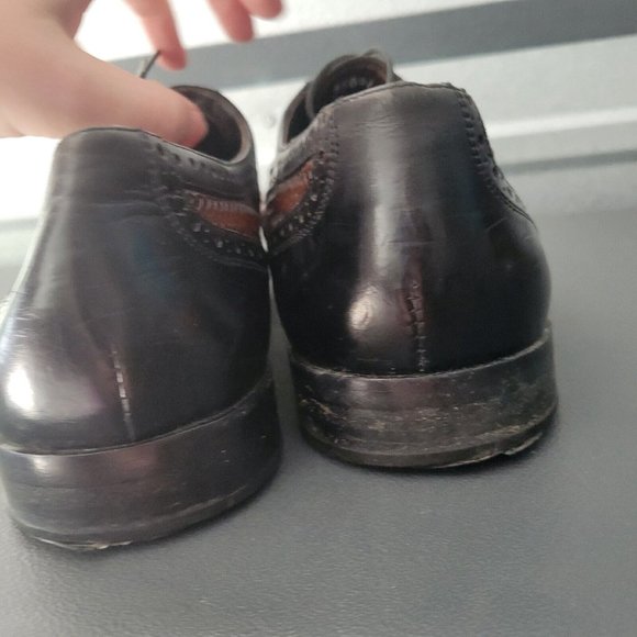 Cole Haan Bragano Woven Loafers Blk Brown Mens Sz 9D - Picture 4 of 6